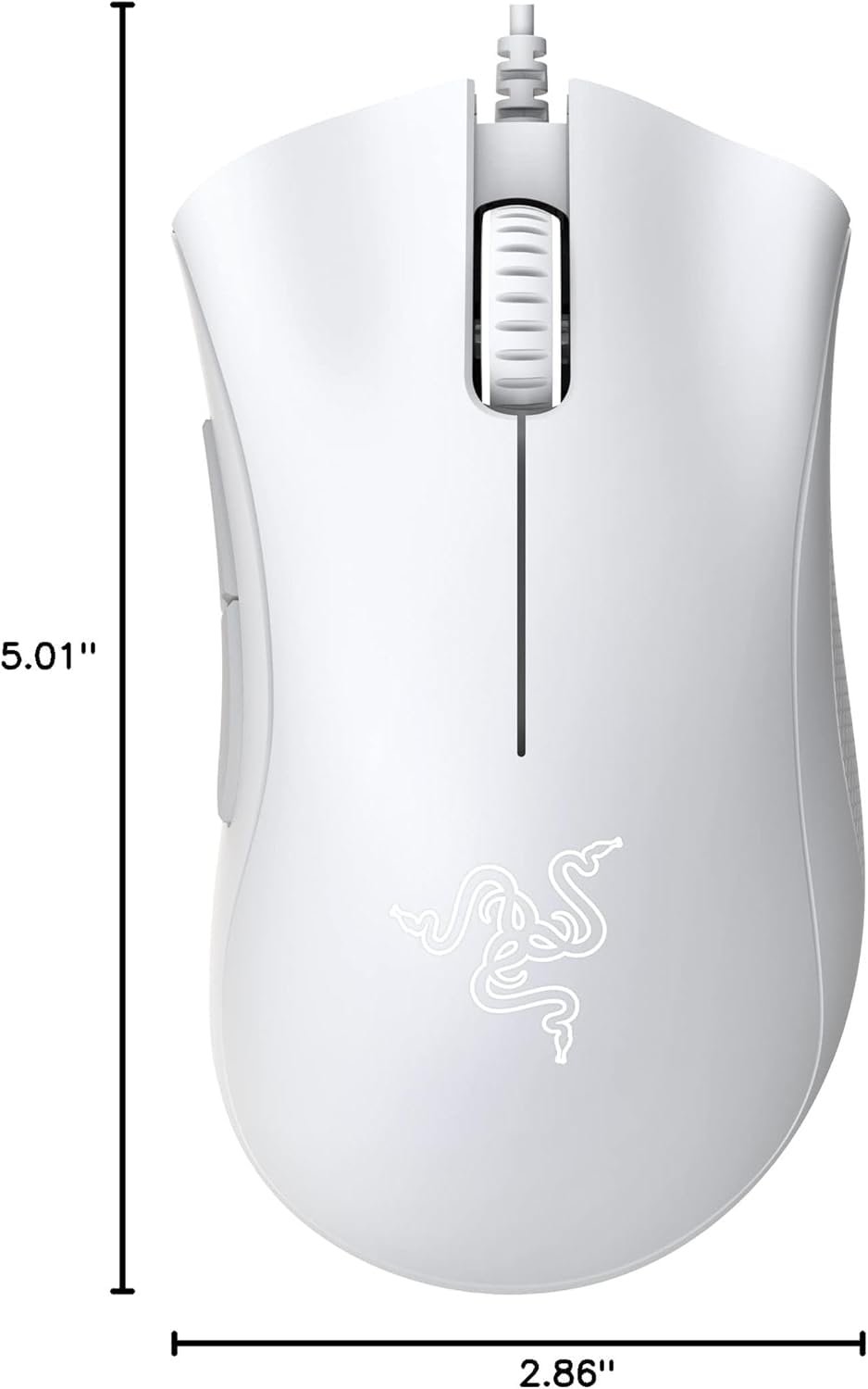 Razer DeathAdder Essential White Edition - 6400 DPI Ergonomic Wired Gaming Mouse - RZ01-03850200-R3M1