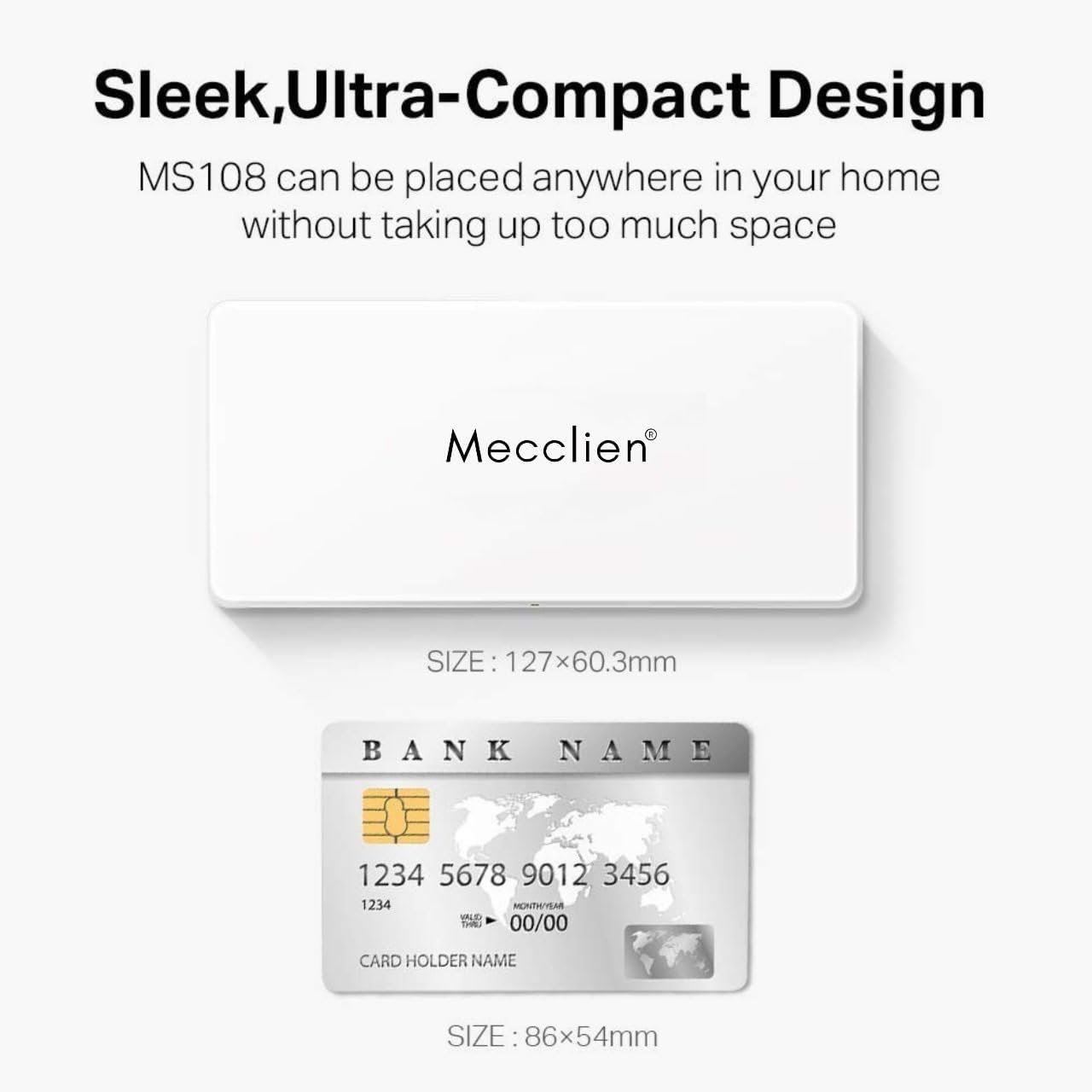 Mecclien GIGA 8-Port 10/100Mbps Desktop Ethernet Switch – Auto MDI/MDIX, Plug & Play, Ultra-Compact Design, Expand Your Network with RJ45 Ports