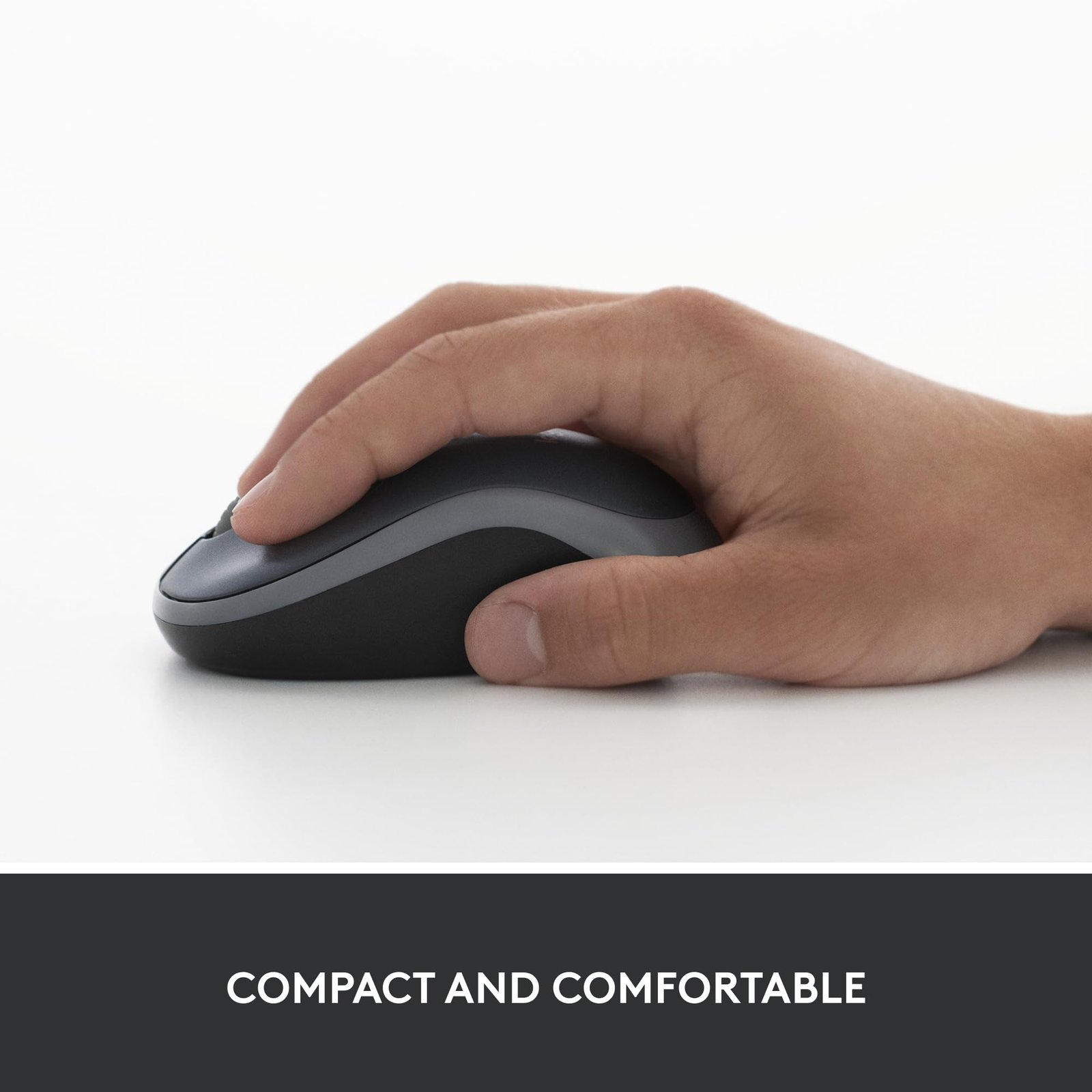 Logitech M186 Wireless Mouse, 2.4GHz with USB Mini Receiver, 3 Years Battery Life, 1000 DPI Optical Tracking, Ambidextrous, Compatible with PC, Mac, Laptop