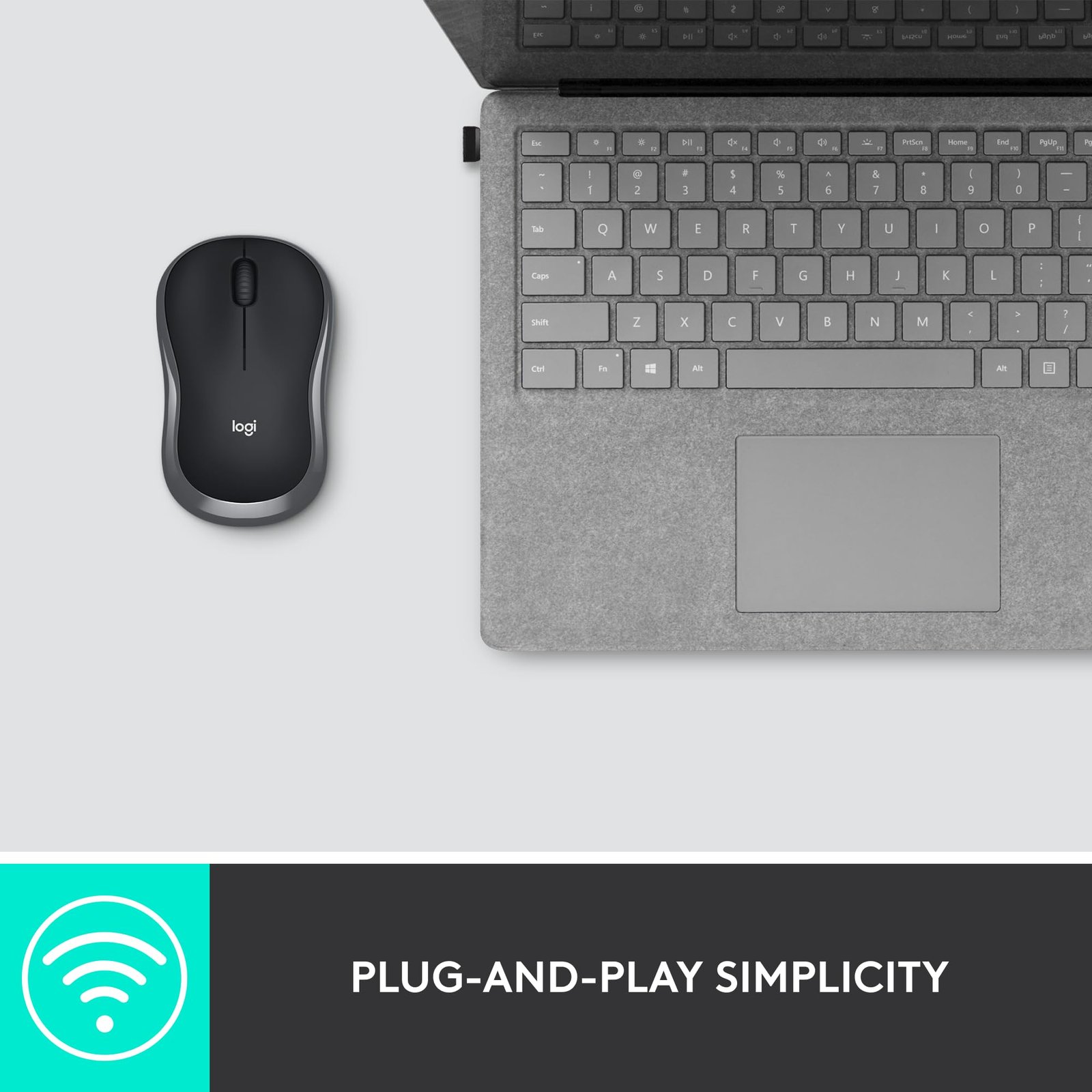 Logitech M186 Wireless Mouse, 2.4GHz with USB Mini Receiver, 3 Years Battery Life, 1000 DPI Optical Tracking, Ambidextrous, Compatible with PC, Mac, Laptop